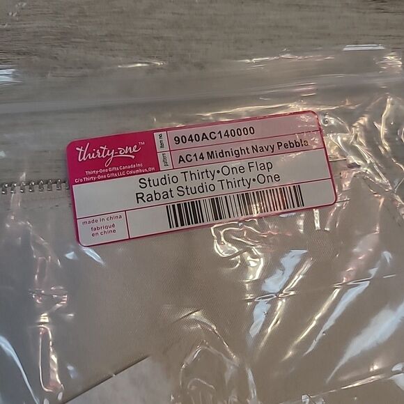 Thirty One Studio Flap Rabat Purse AC14 Midnight Navy Blue Pebble NEW - Picture 6 of 6